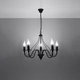 Zwarte kandelaar Kroonluchter MINERWA 5