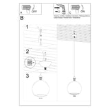 Hanglamp BALL champagne