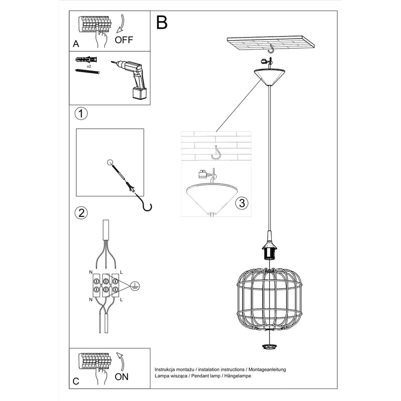 Hanglamp CELTA wit