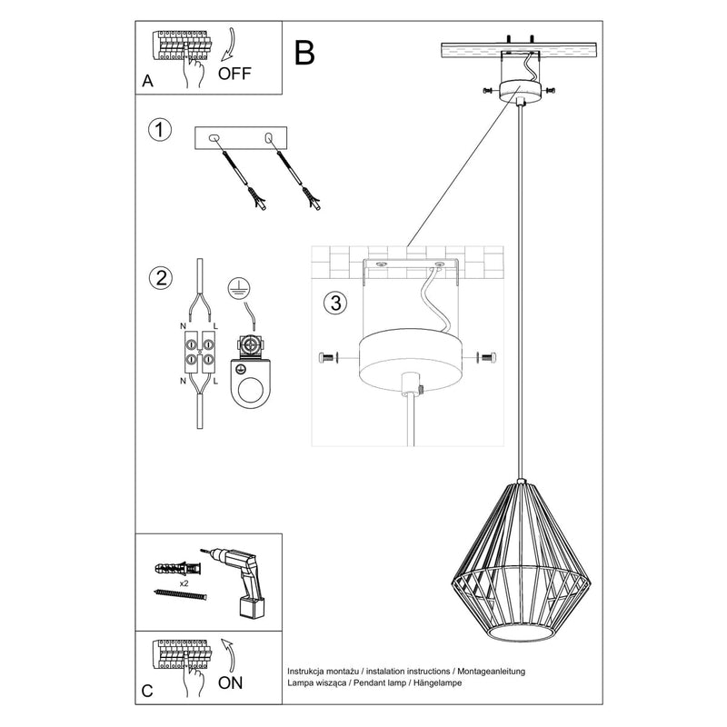 Hanglamp DEMI wit