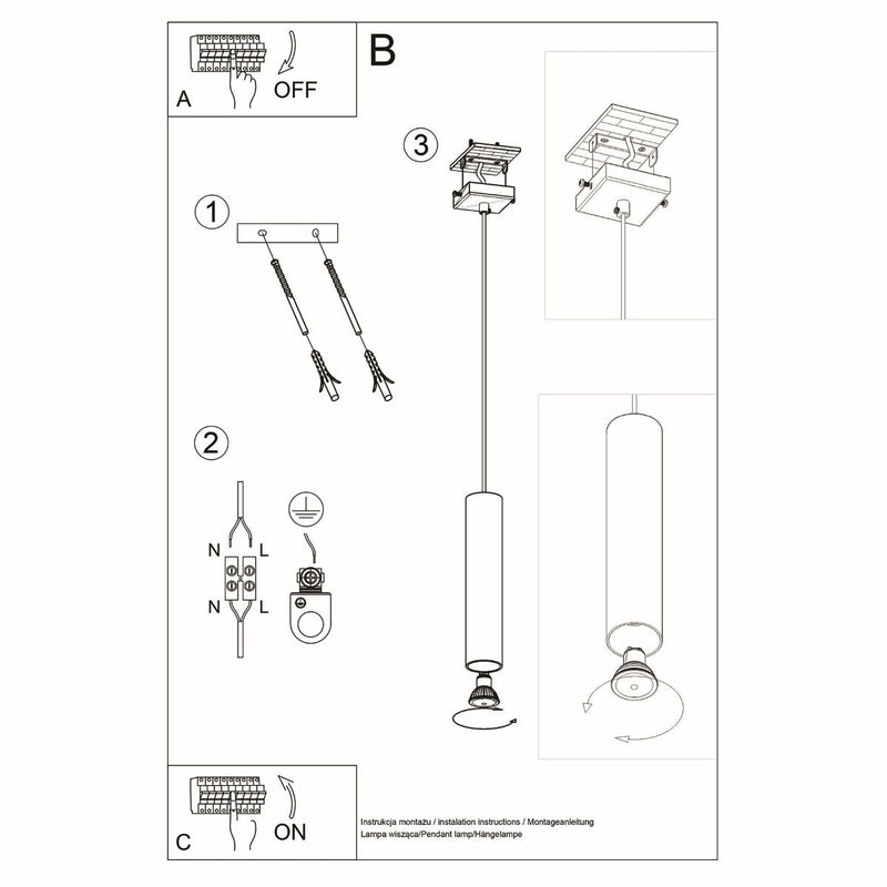 Hanglamp LAGOS 1 wit