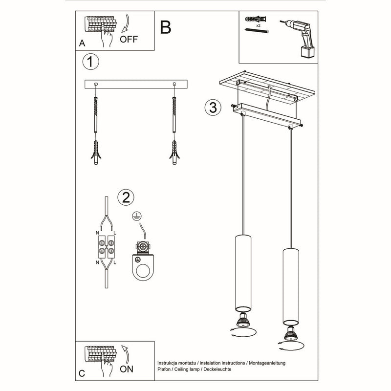 Hanglamp LAGOS 2 wit