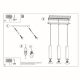 Hanglamp LAGOS 3L zwart