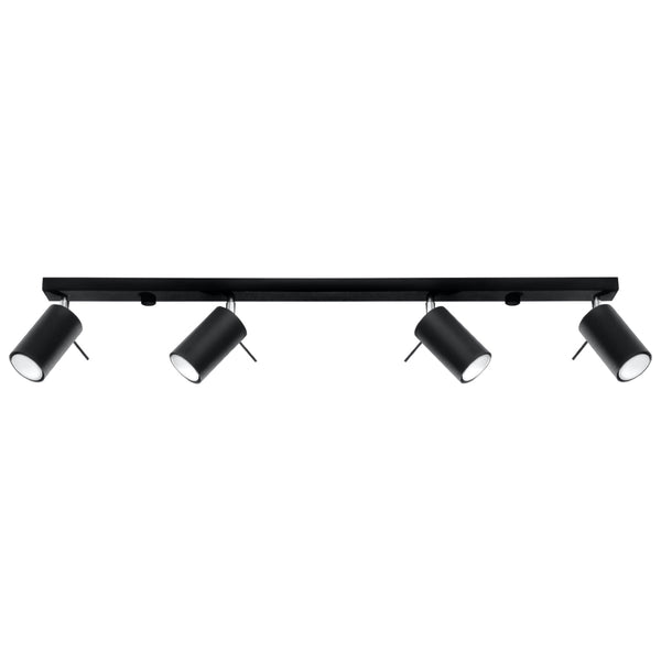 Plafondlamp RING 4L zwart