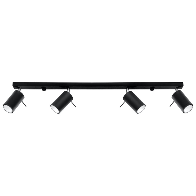 Plafondlamp RING 4L zwart
