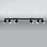 Plafondlamp RING 6L zwart