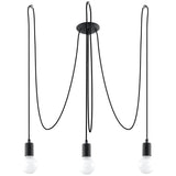 Zwarte elegante Kroonluchter EDISON 3