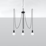 Zwarte elegante Kroonluchter EDISON 3