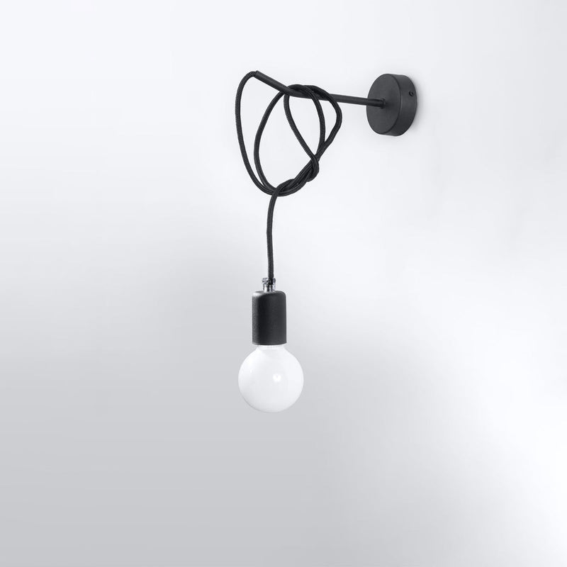 Wandlamp EDISON zwart