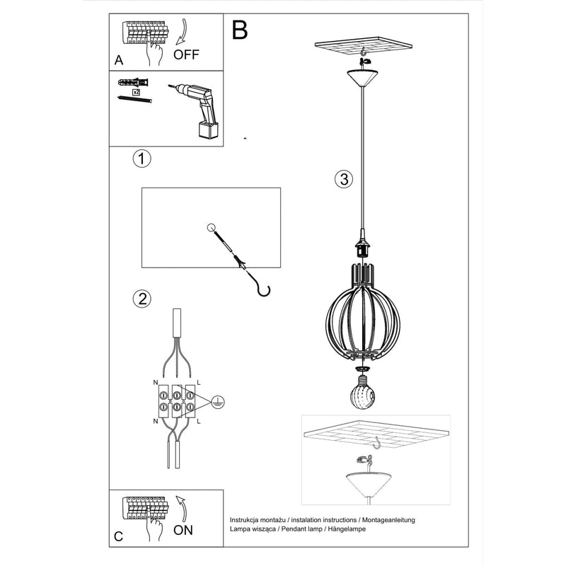 Hanglamp ARANCIA natuurlijk hout