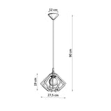 Hanglamp POMPELMO natuurlijk hout