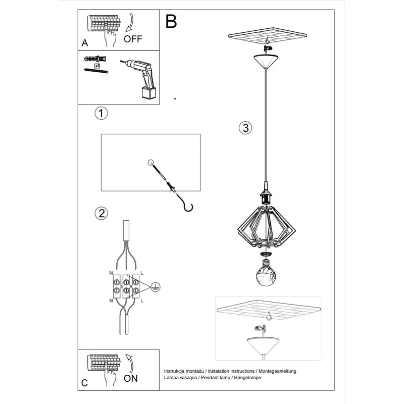 Hanglamp POMPELMO natuurlijk hout