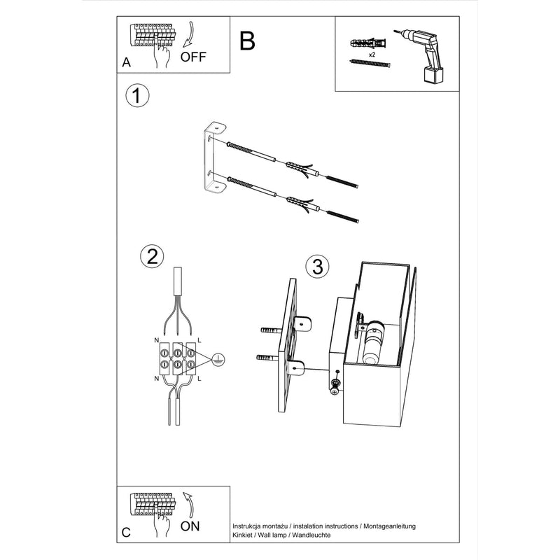 Wandlamp PIEGARE