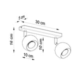 Plafondlamp OCULARE 2 wit