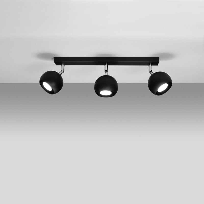 Plafondlamp OCULARE 3 zwart