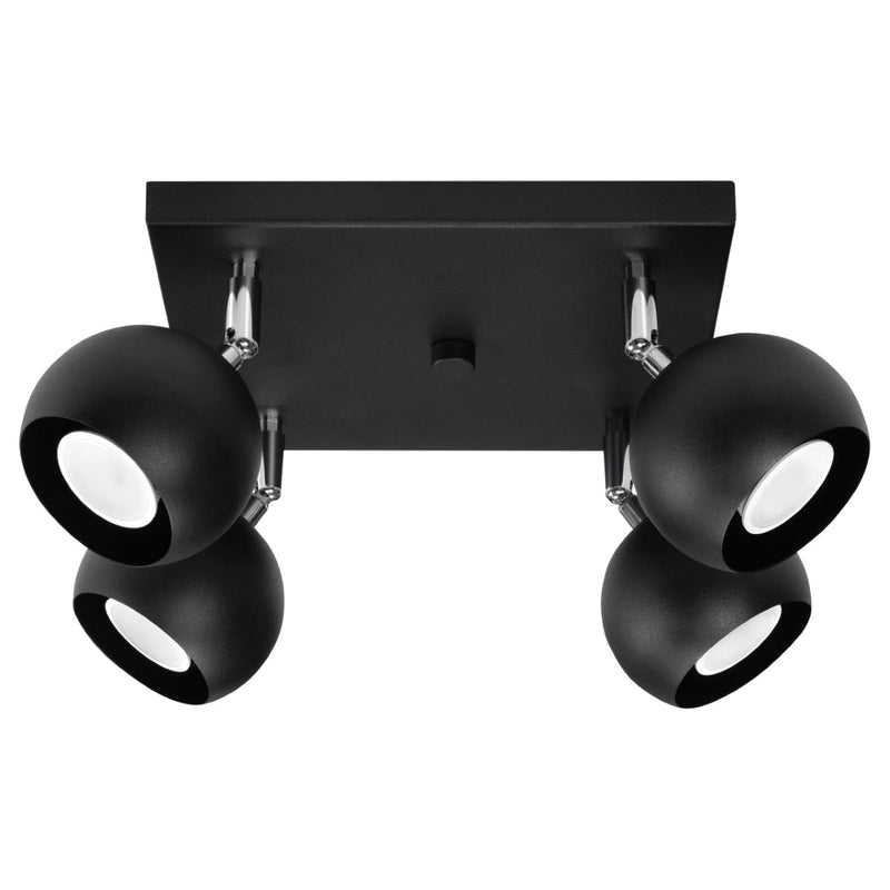 Plafondlamp OCULARE 4 zwart