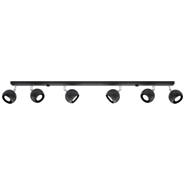 Plafondlamp OCULARE 6L zwart