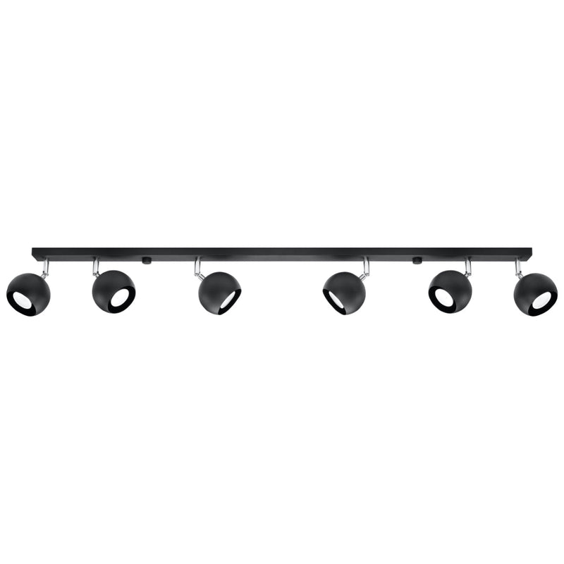 Plafondlamp OCULARE 6L zwart