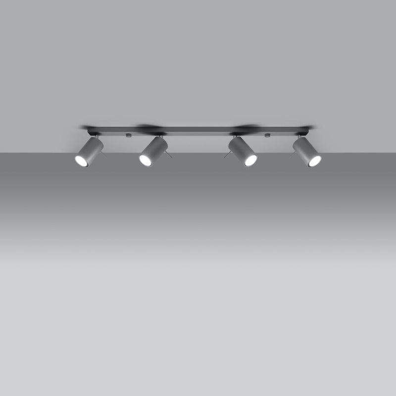 Plafondlamp RING 4L grijs