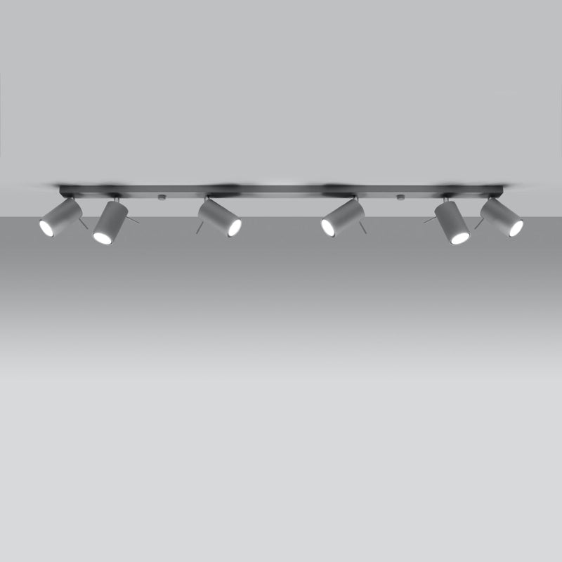 Plafondlamp RING 6L grijs