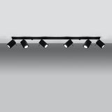 Plafondlamp MERIDA 6L zwart