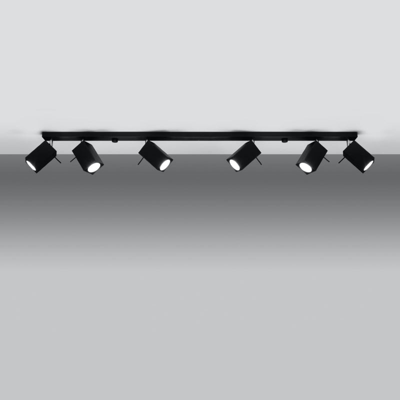 Plafondlamp MERIDA 6L zwart