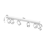 Plafondlamp MERIDA 6L wit
