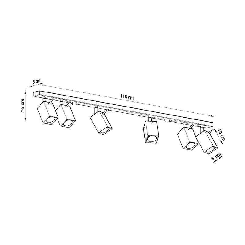 Plafondlamp MERIDA 6L wit