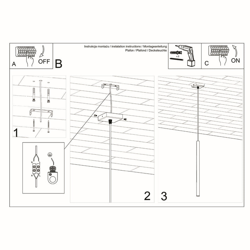 Hanglamp PASTELO 1 zwart