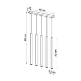 Hanglamp PASTELO 5 zwart