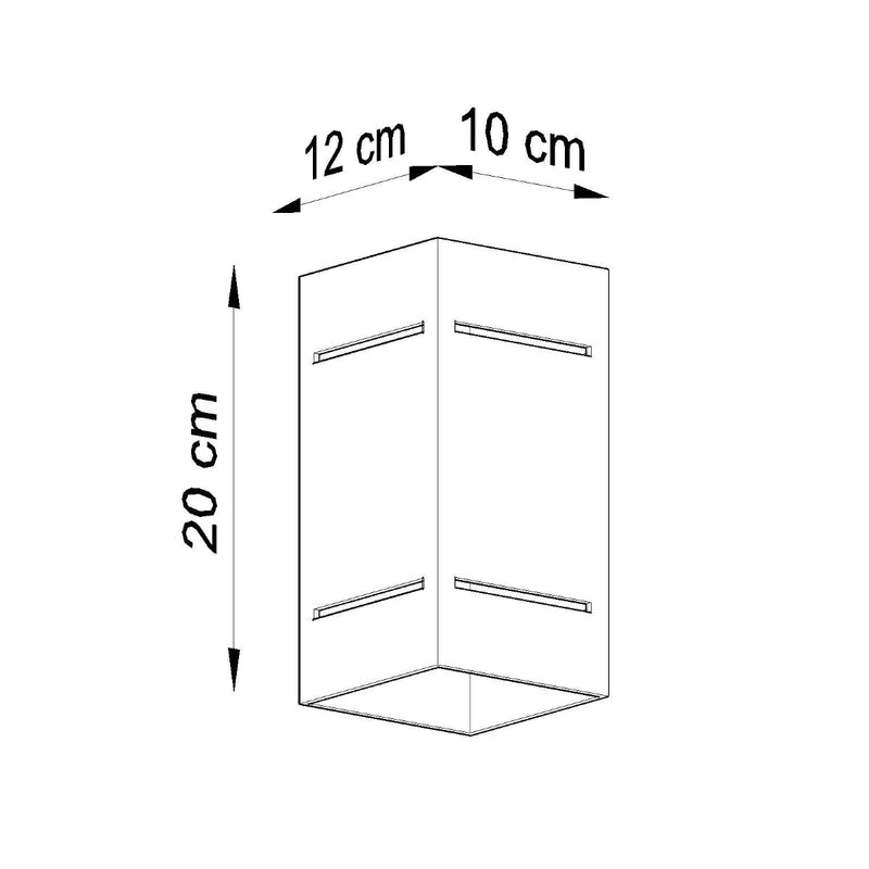 Wandlamp BLOCCO zwart