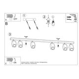 Lightinup SRL - Keke Eiken Plafondlamp 6 spots