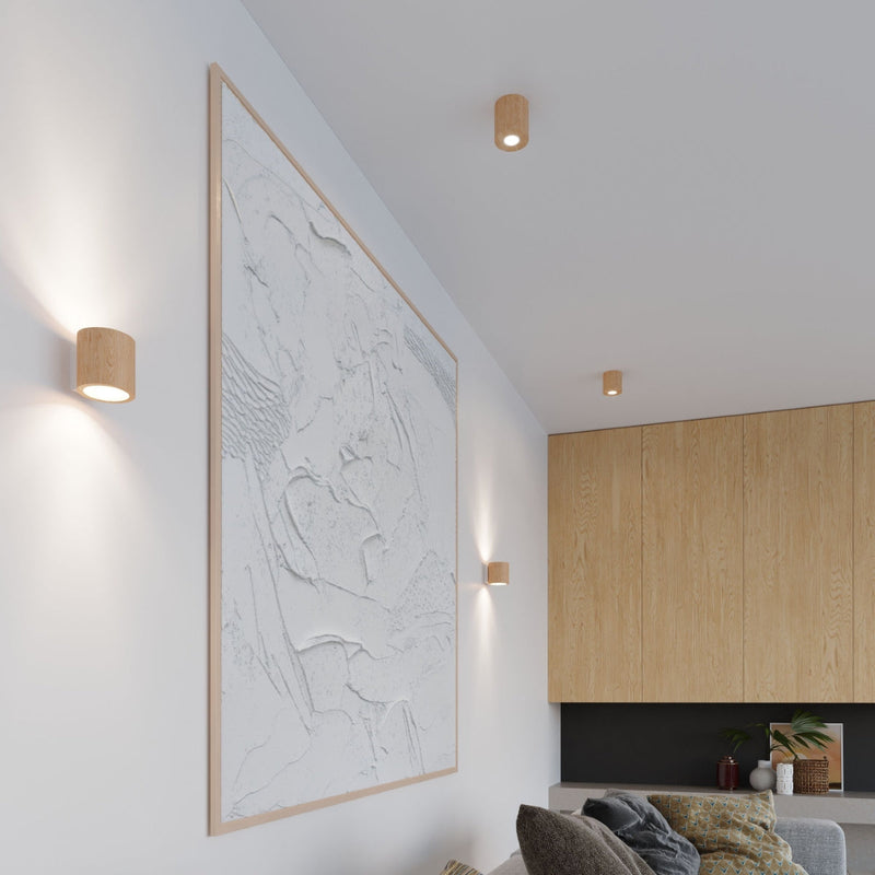 Wandlamp ORBIS naturel hout