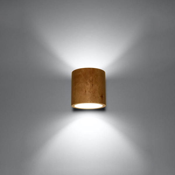 Wandlamp ORBIS naturel hout