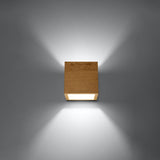 Wandlamp QUAD naturel hout