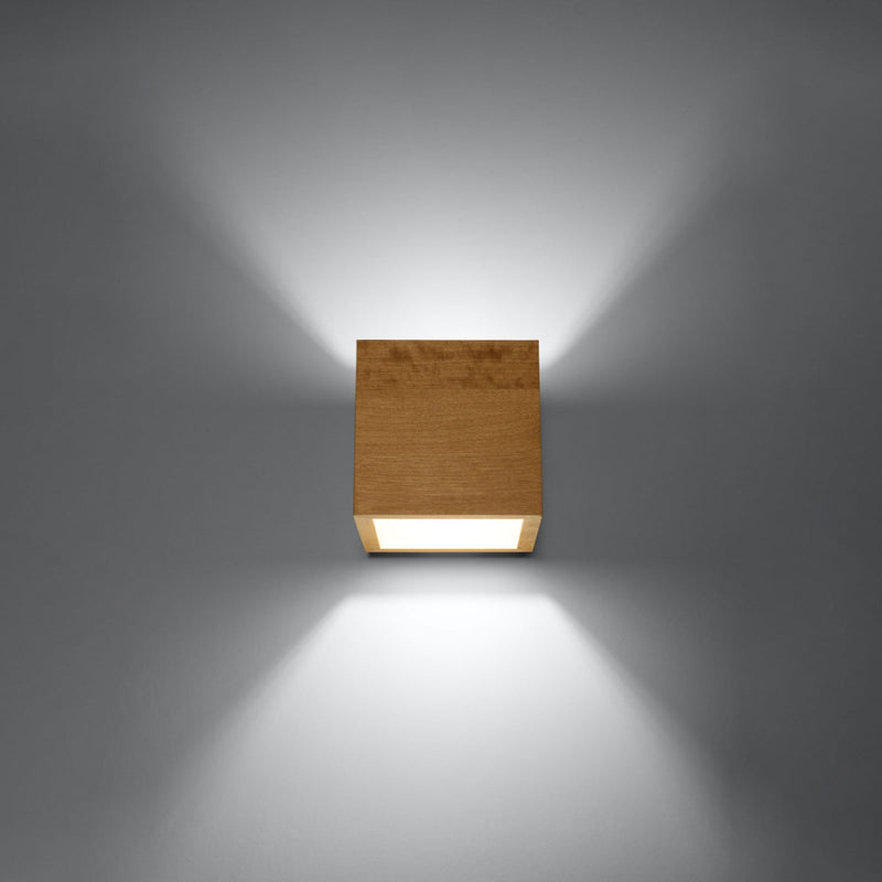 Wandlamp QUAD naturel hout