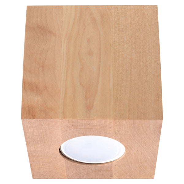 Plafondlamp QUAD naturel hout