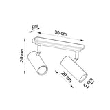Plafondlamp DIREZIONE 2 wit