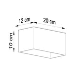 Wandlamp QUAD MAXI grijs