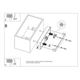 Wandlamp QUAD MAXI grijs