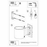 Wandlamp ORBIS 1 antraciet