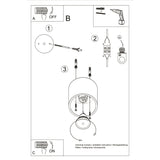 Plafondlamp ORBIS 1 antraciet