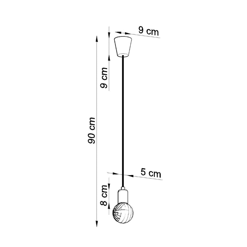 Hanglamp DIEGO 1 wit