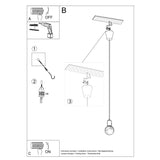 Hanglamp DIEGO 1 wit