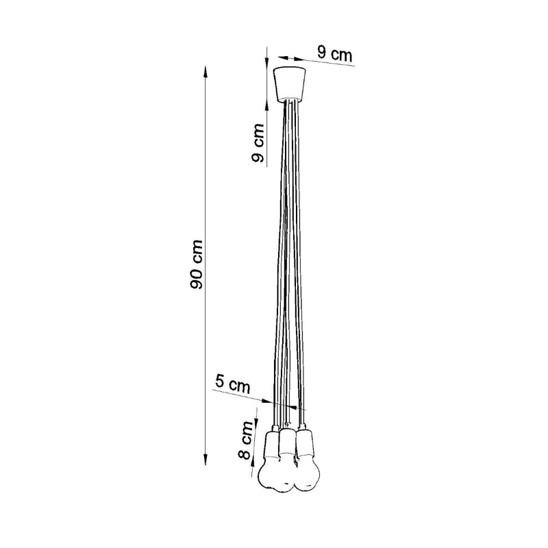 Hanglamp DIEGO 5 zwart