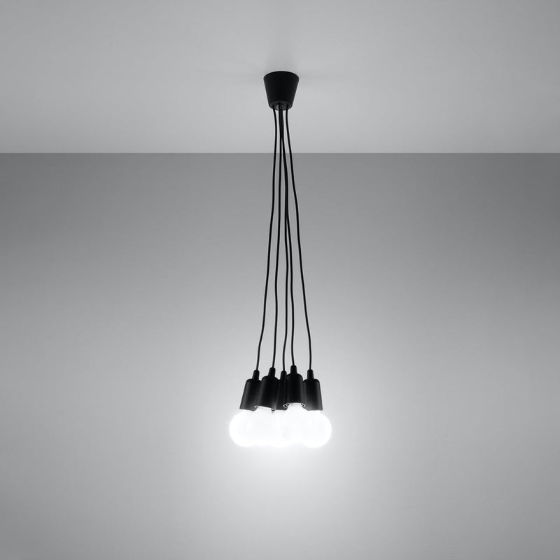 Hanglamp DIEGO 5 zwart