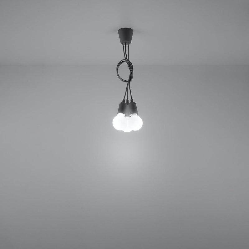 Hanglamp DIEGO 3 grijs