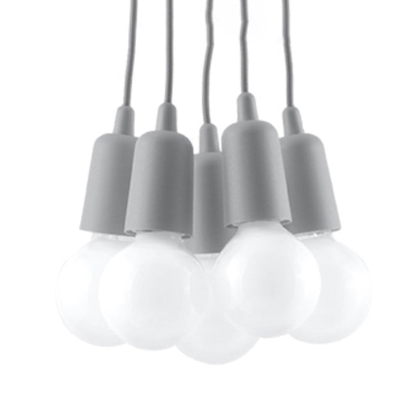 Hanglamp DIEGO 5 grijs