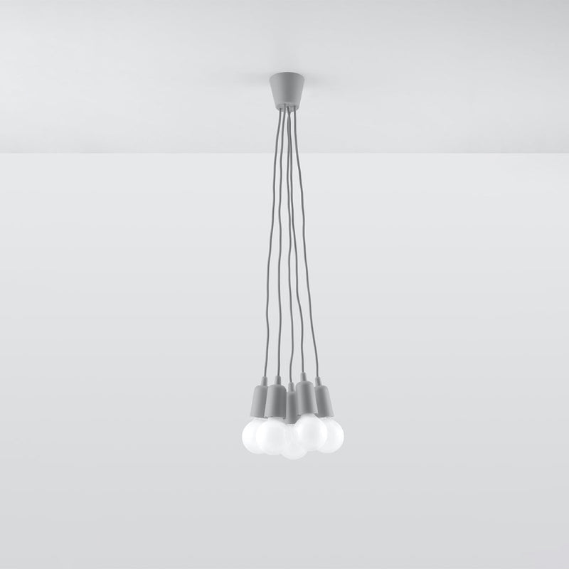 Hanglamp DIEGO 5 grijs