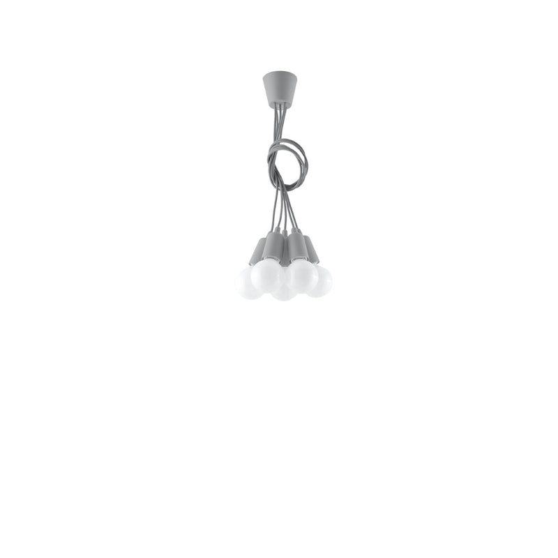 Hanglamp DIEGO 5 grijs